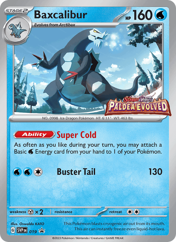 Baxcalibur, card 019 from SVP Black Star Promos