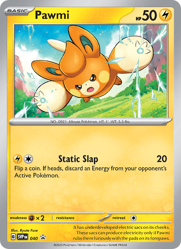 Pawmi, card 040 from SVP Black Star Promos