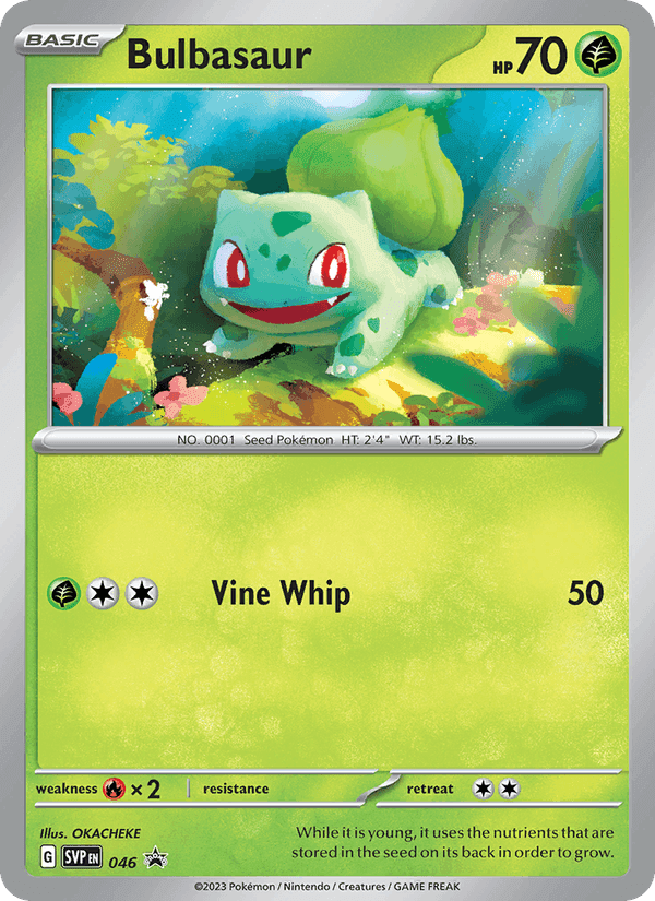 Bulbasaur, card 046 from SVP Black Star Promos