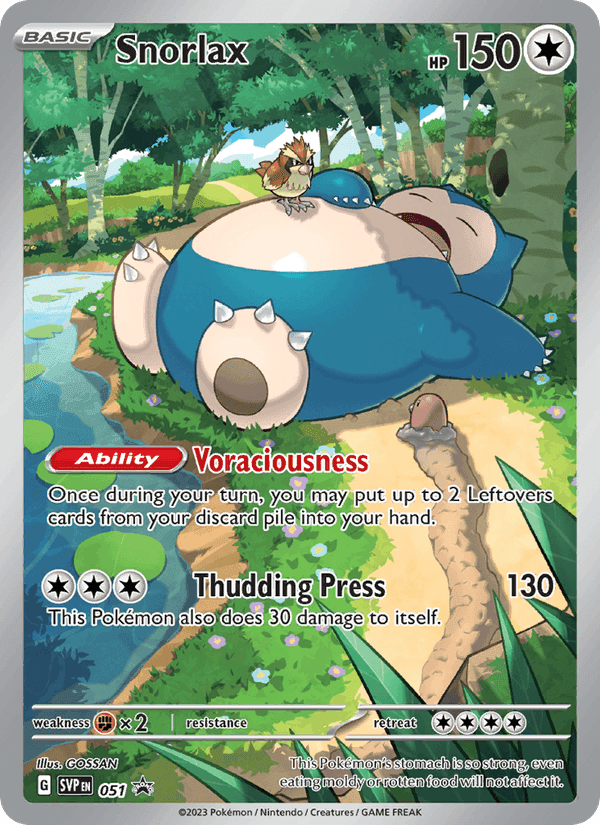 Snorlax, card 051 from SVP Black Star Promos
