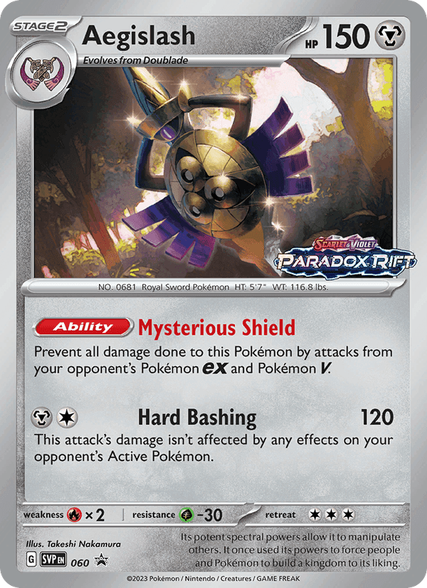 Aegislash, card 060 from SVP Black Star Promos