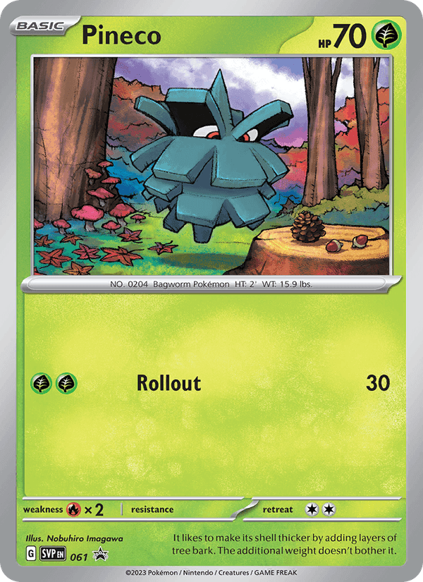 Pineco, card 061 from SVP Black Star Promos