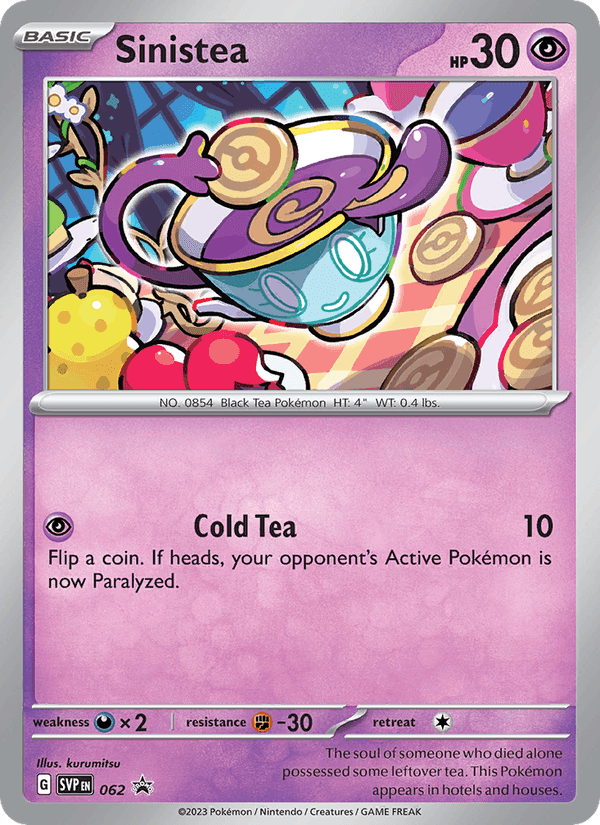 Sinistea, card 062 from SVP Black Star Promos