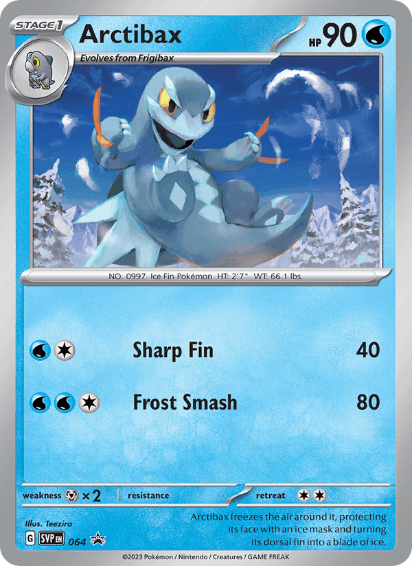 Arctibax, card 064 from SVP Black Star Promos