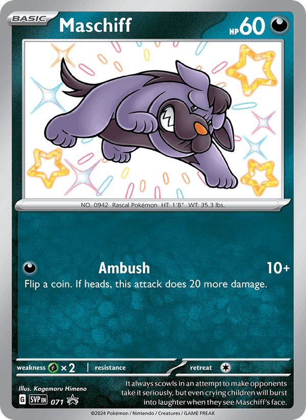 Maschiff, card 071 from SVP Black Star Promos