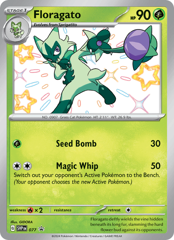 Floragato, card 077 from SVP Black Star Promos