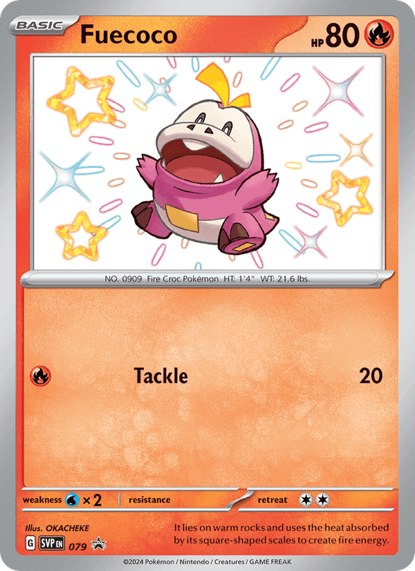 Fuecoco, card 079 from SVP Black Star Promos