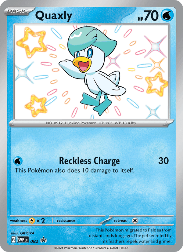 Quaxly, card 082 from SVP Black Star Promos