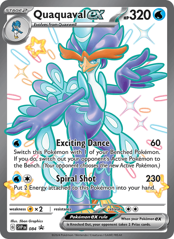 Quaquaval ex, card 084 from SVP Black Star Promos