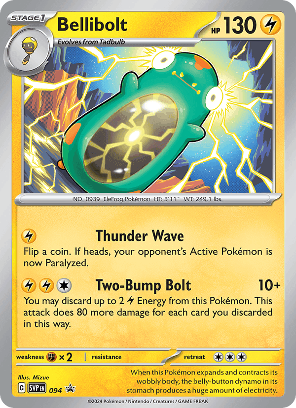 Bellibolt, card 094 from SVP Black Star Promos