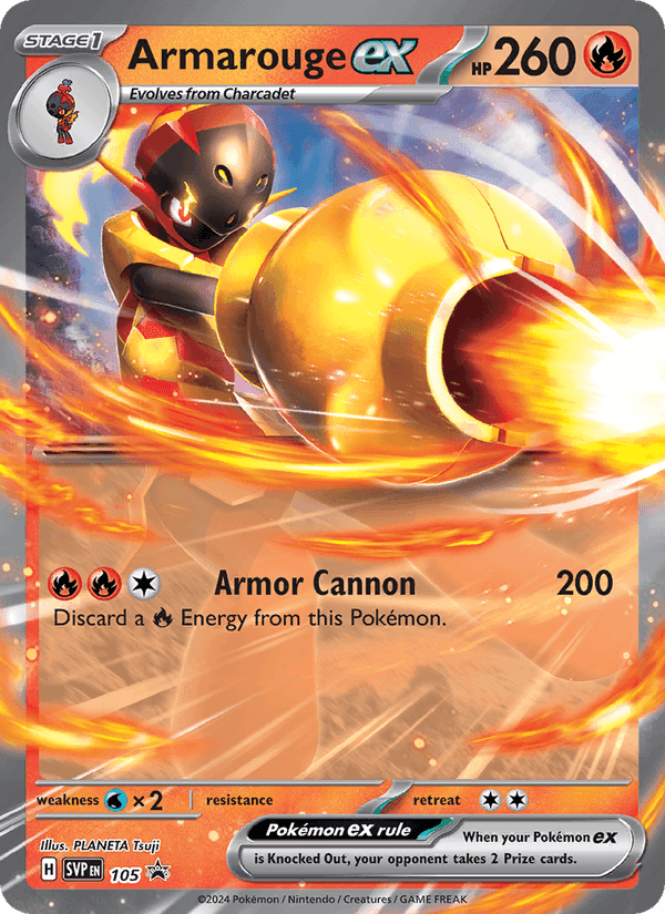 Armarouge ex, card 105 from SVP Black Star Promos
