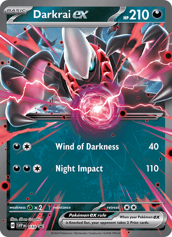 Darkrai ex, card 110 from SVP Black Star Promos