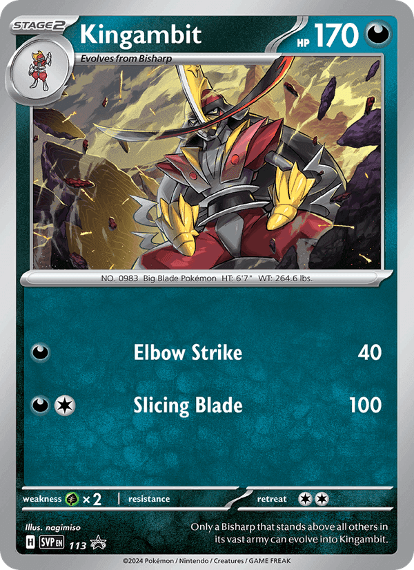 Kingambit, card 113 from SVP Black Star Promos