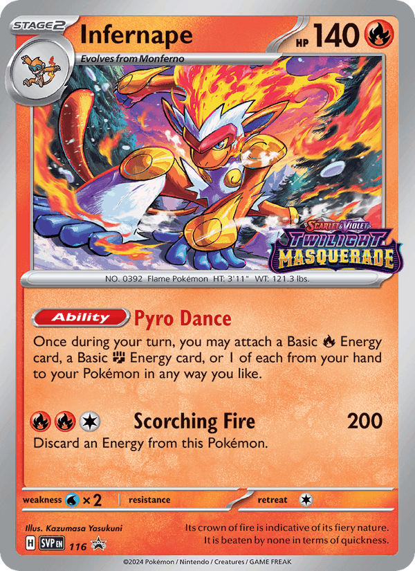 Infernape, card 116 from SVP Black Star Promos