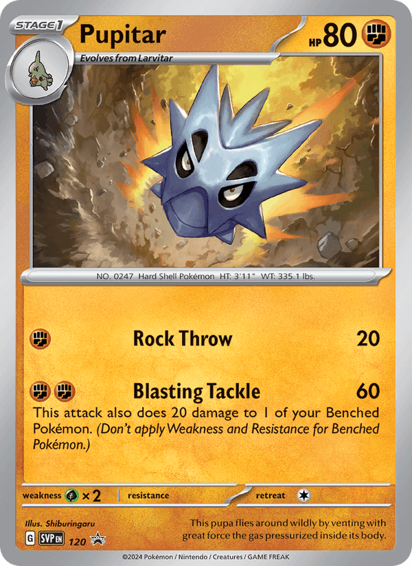 Pupitar, card 120 from SVP Black Star Promos
