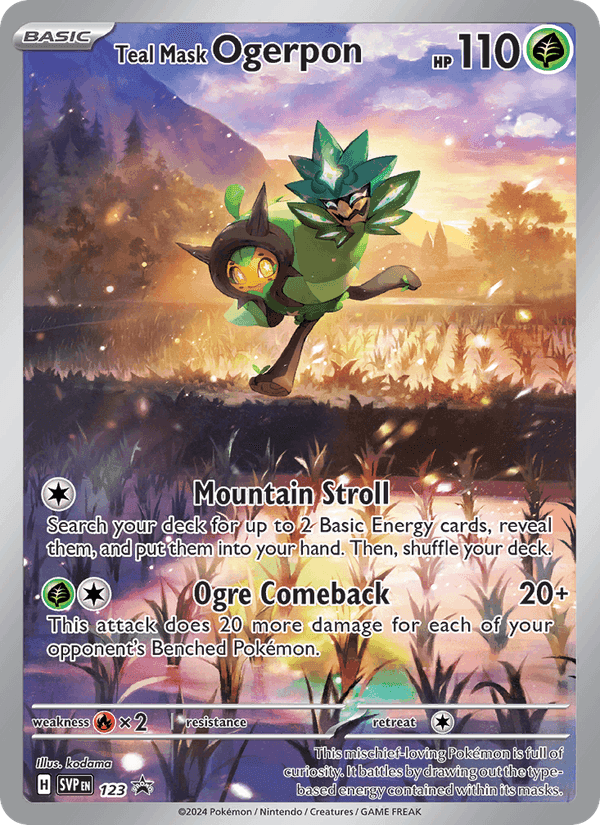 Teal Mask Ogerpon, carta 123 di SVP Black Star Promos