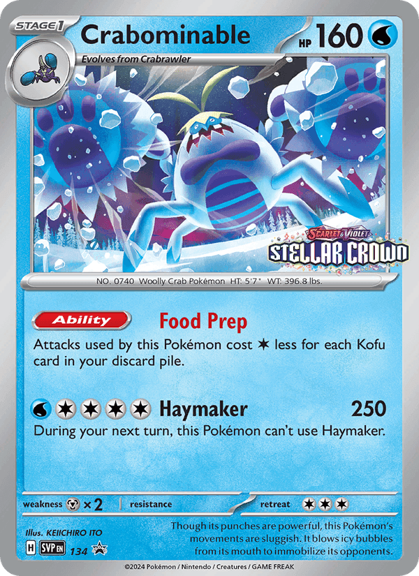 SVP Black Star Promos の 134 番、Crabominable