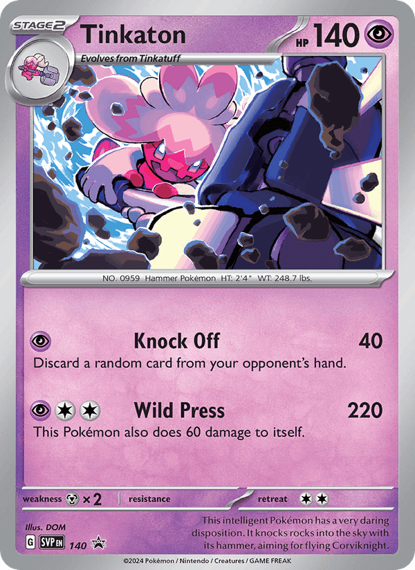 Tinkaton, card 140 from SVP Black Star Promos