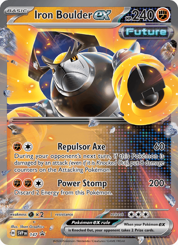 Iron Boulder ex, card 147 from SVP Black Star Promos