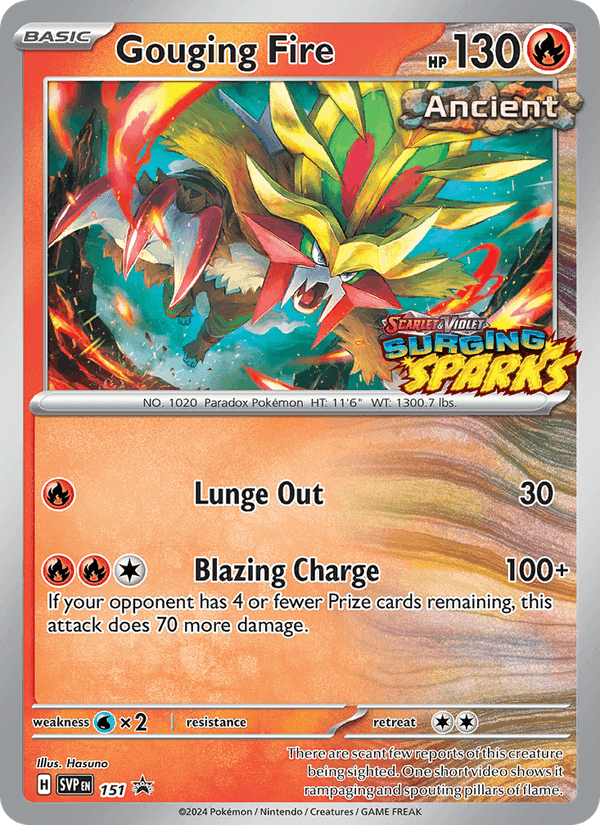 SVP Black Star Promos の 151 番、Gouging Fire