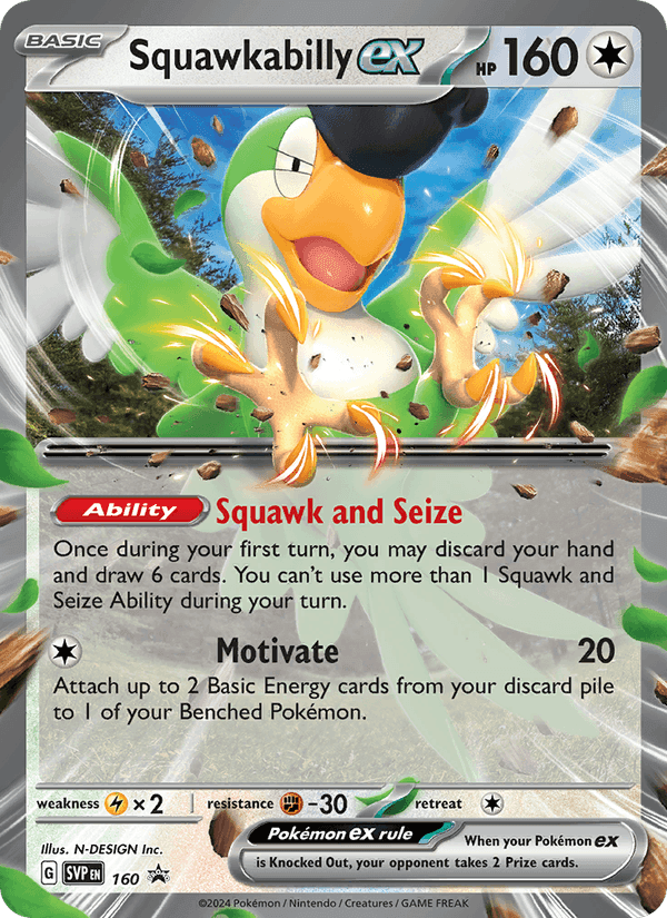 Squawkabilly ex, card 160 from SVP Black Star Promos