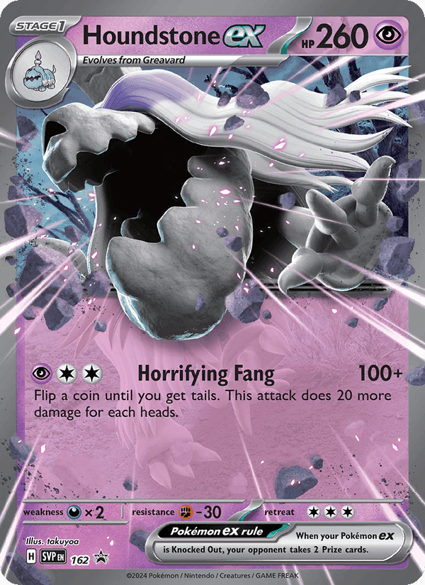 Houndstone ex, card 162 from SVP Black Star Promos