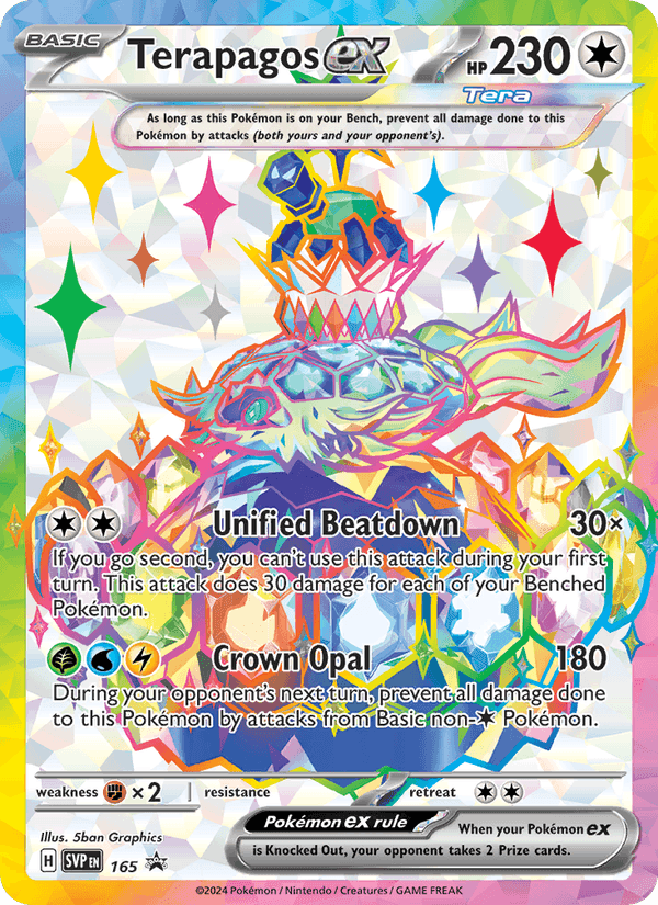Terapagos ex, card 165 from SVP Black Star Promos