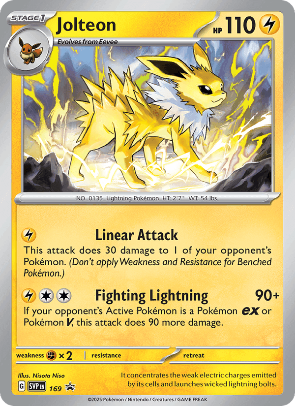 Jolteon, card 169 from SVP Black Star Promos