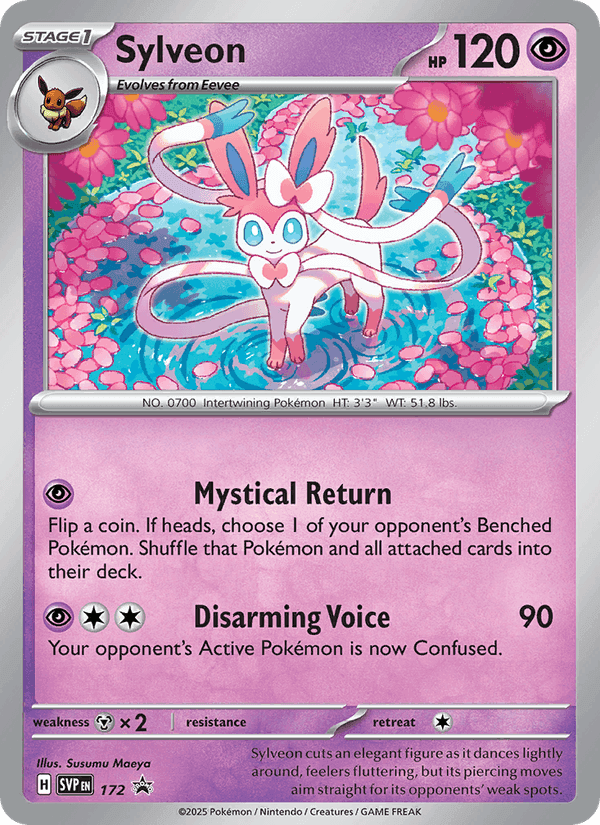 Sylveon, card 172 from SVP Black Star Promos