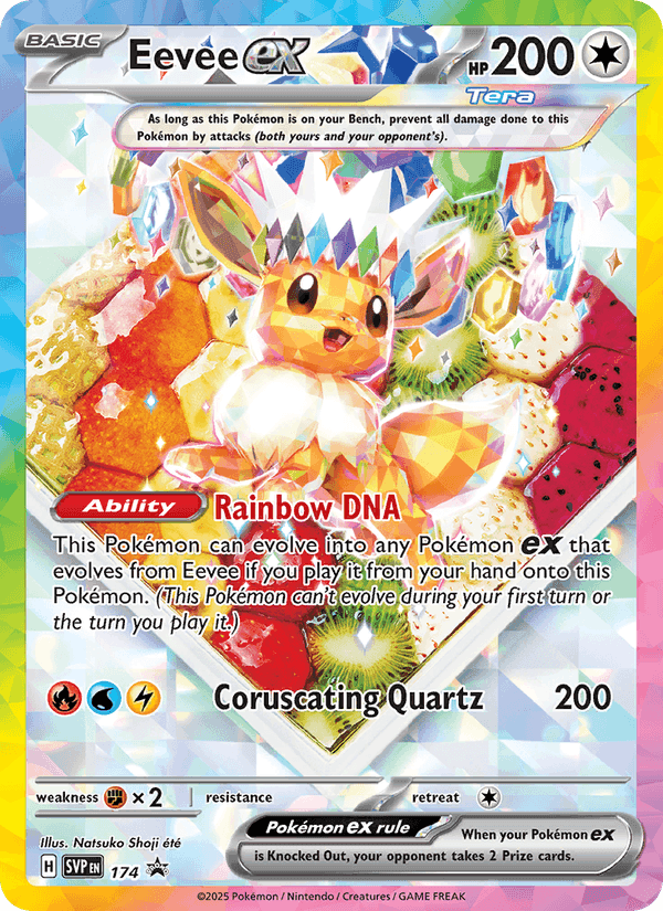 Eevee ex, carte 174 de SVP Black Star Promos