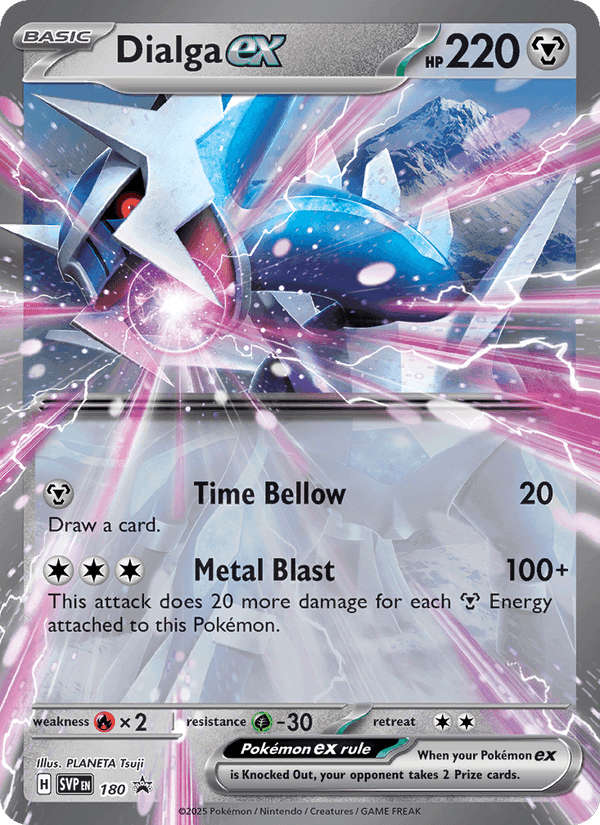 Dialga ex, card 180 from SVP Black Star Promos