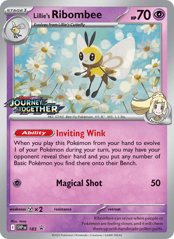 Ribombee de Lylia, carta 183 de SVP Black Star Promos