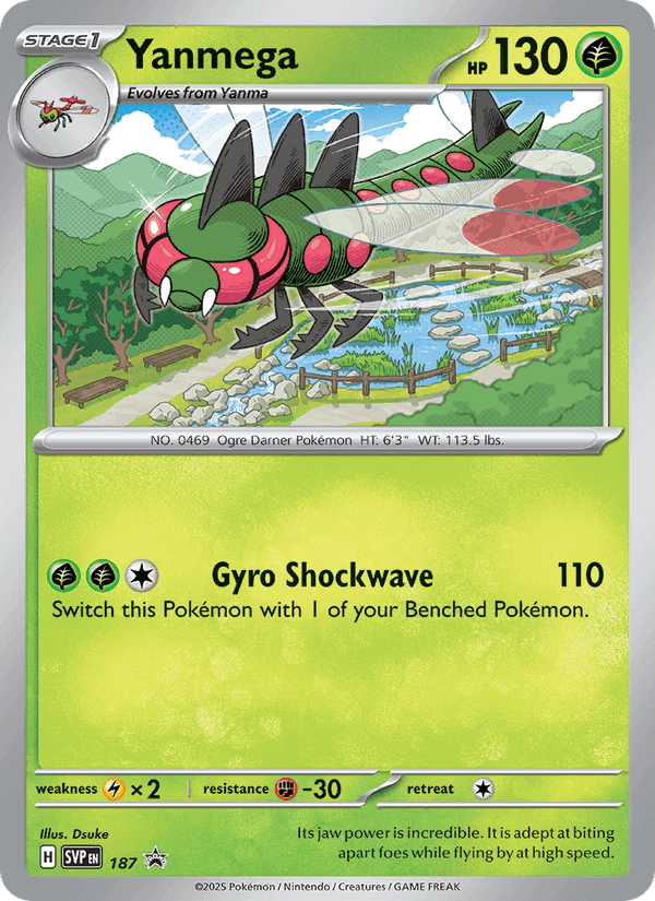 Yanmega, carta 187 de SVP Black Star Promos