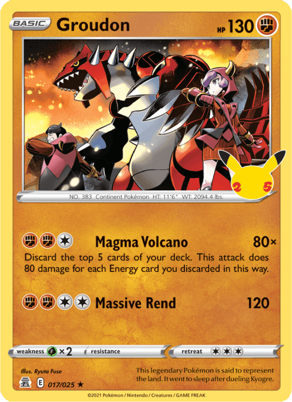 Celebrations の 17 番、Groudon