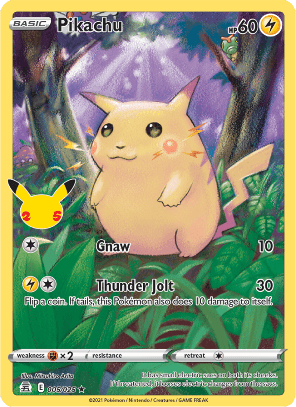 Celebrations の 5 番、Pikachu