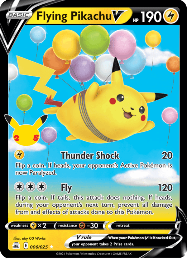 Celebrations の 6 番、Flying Pikachu V