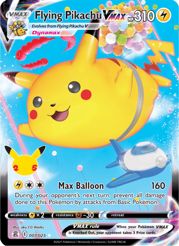 Celebrations の 7 番、Flying Pikachu VMAX