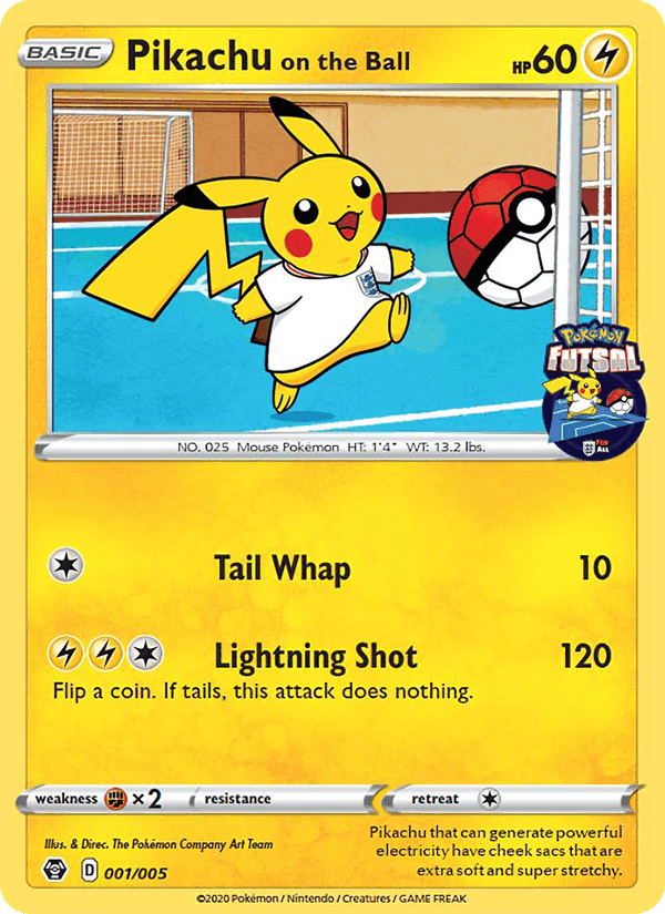 Pikachu on the Ball, carte 1 de Pokémon Futsal 2020