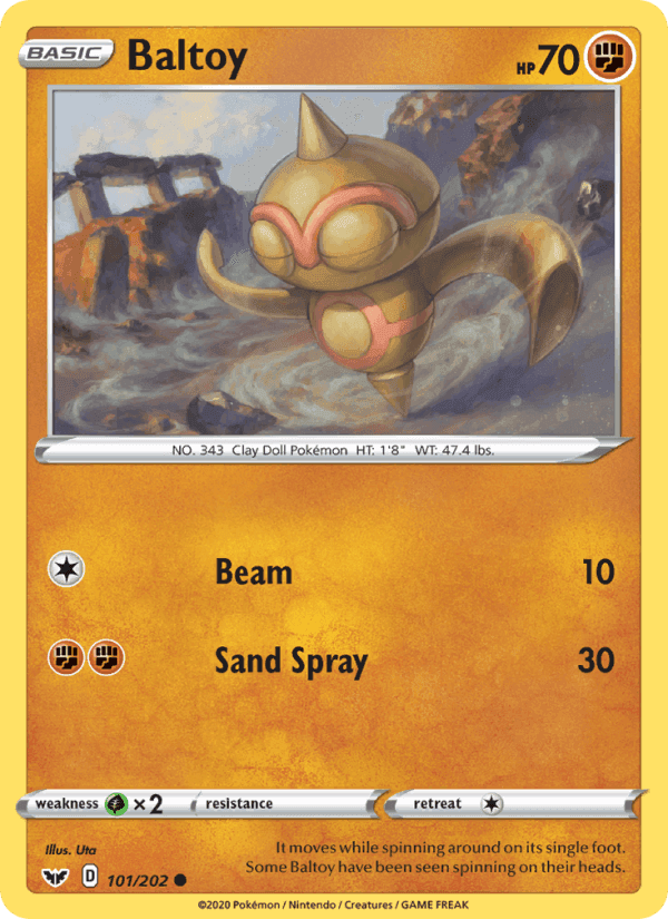 Baltoy, card 101 from Sword & Shield