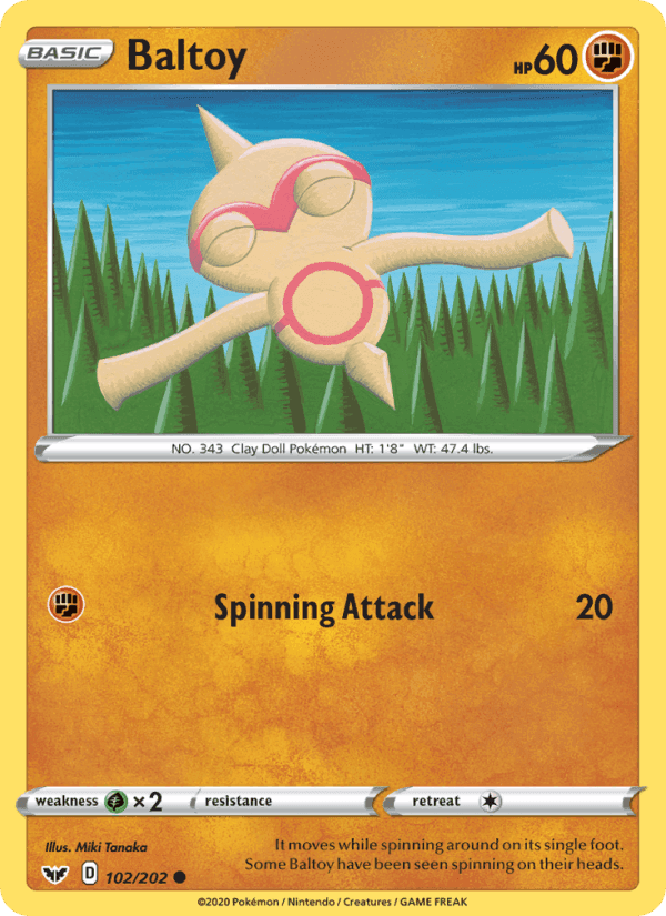 Baltoy, card 102 from Sword & Shield