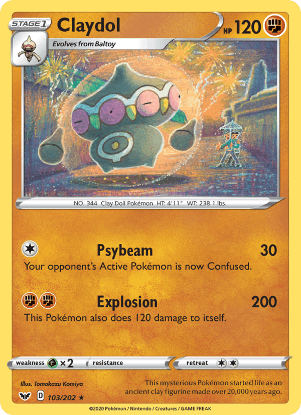 Claydol, card 103 from Sword & Shield