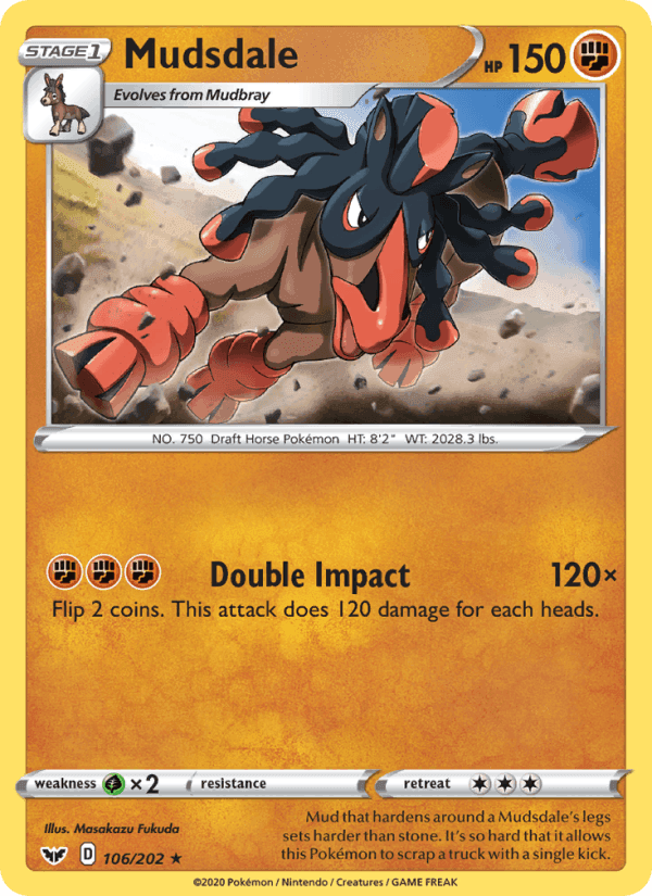 Mudsdale, card 106 from Sword & Shield