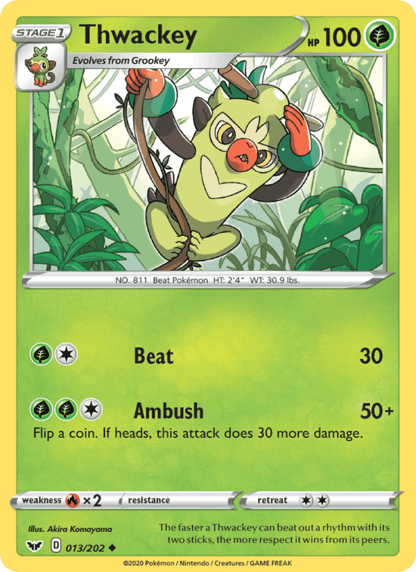Thwackey, card 13 from Sword & Shield