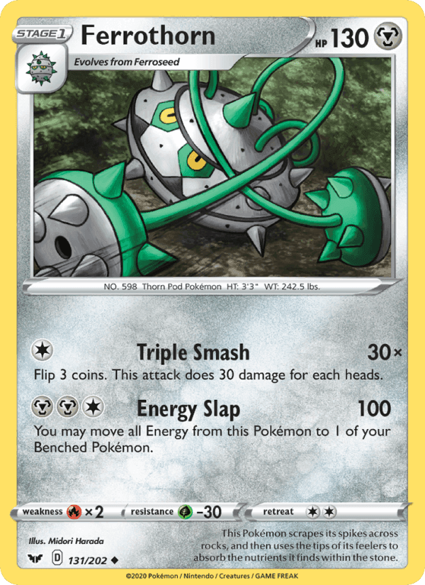 Ferrothorn, card 131 from Sword & Shield