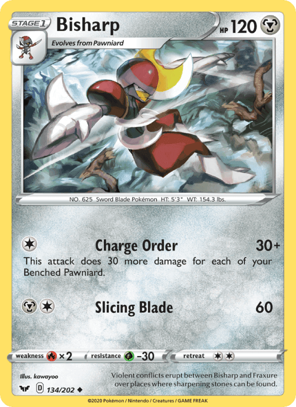 Bisharp, card 134 from Sword & Shield