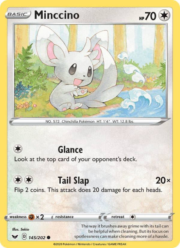 Minccino, card 145 from Sword & Shield