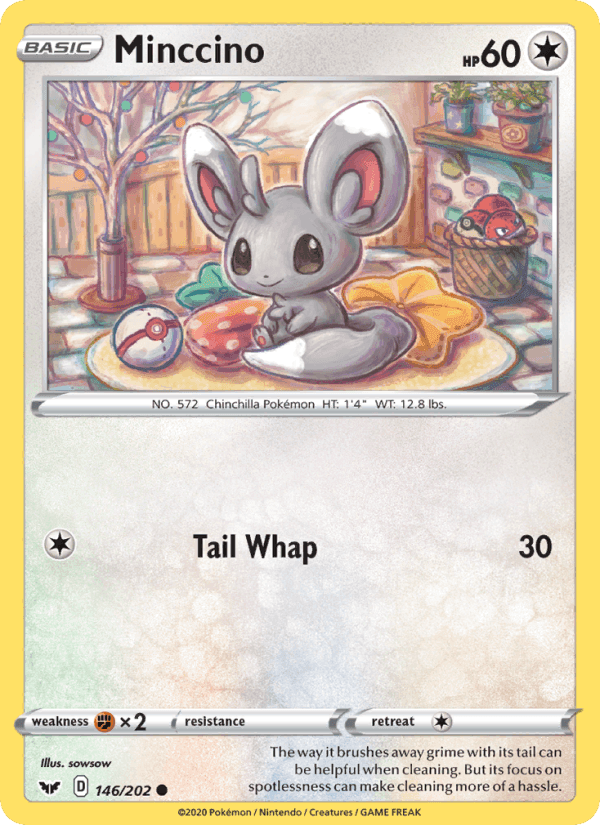 Minccino, card 146 from Sword & Shield