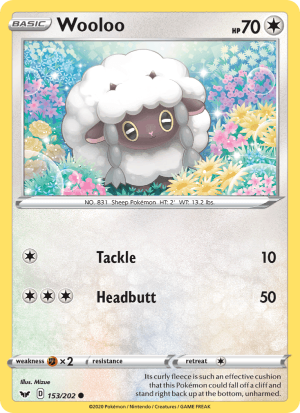 Wooloo, card 153 from Sword & Shield