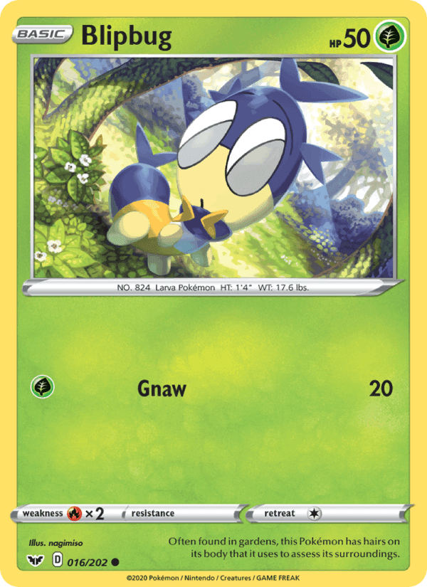Blipbug, card 16 from Sword & Shield