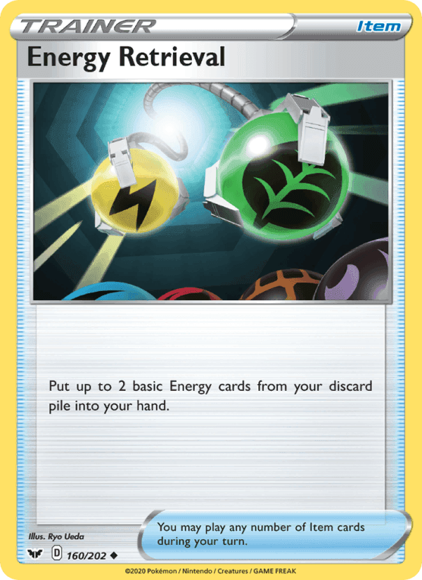 Energy Retrieval, card 160 from Sword & Shield